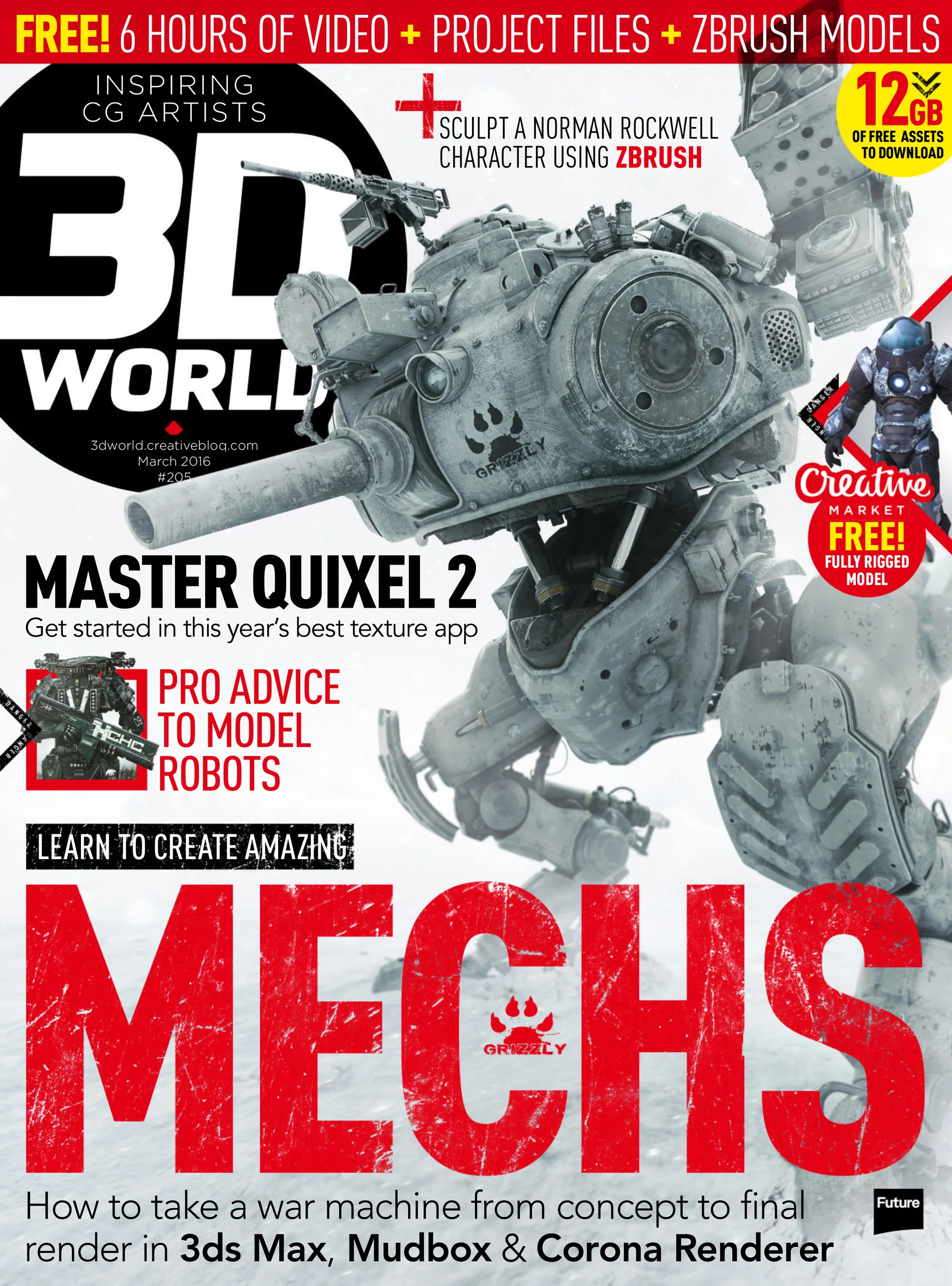 3D World #205 — Get Started in Quixel SUITE 2 — magazine feature