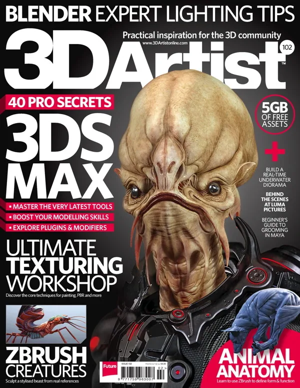 3D Artist #102 — Texture a Scene in One Day — magazine feature