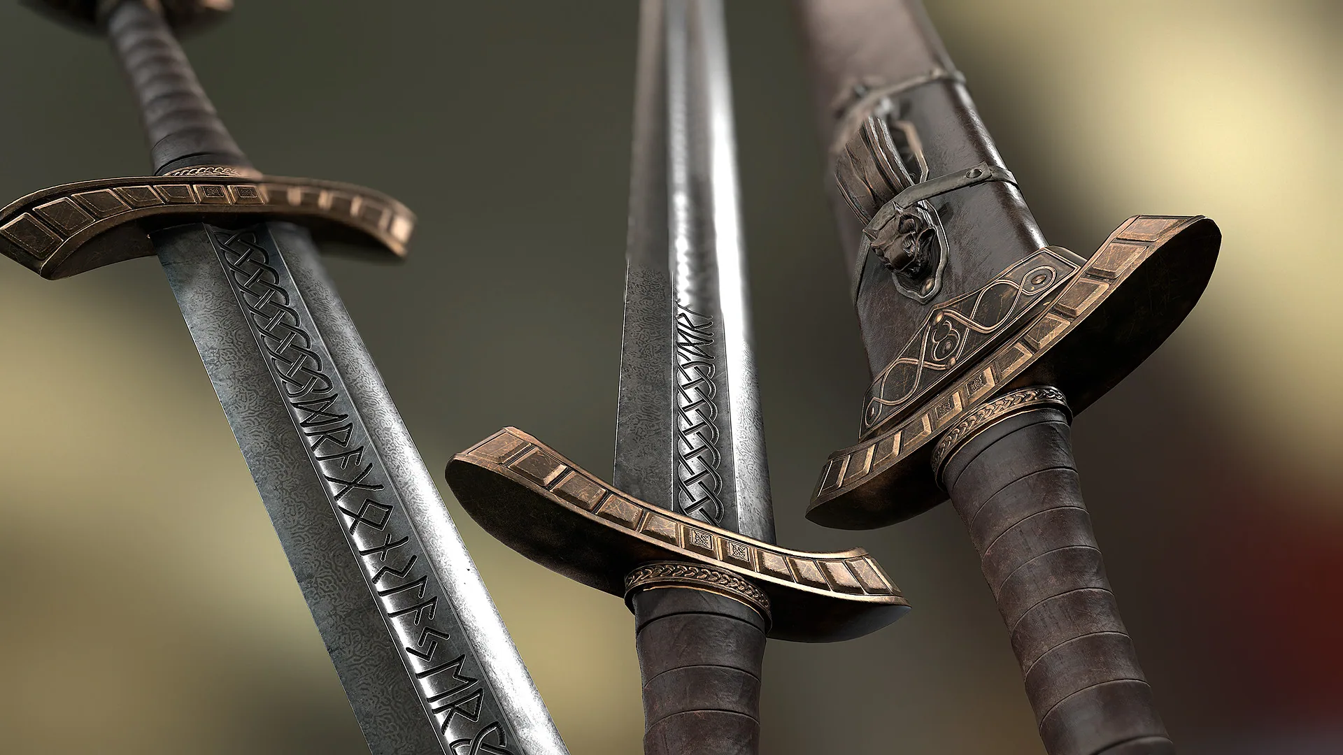 Viking Sword and Scabbard