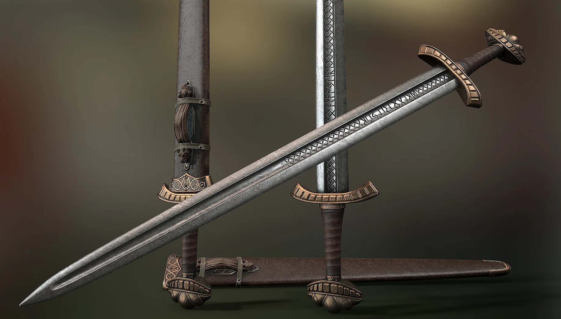 Viking Sword and Scabbard — 2